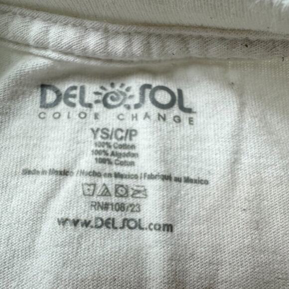 2011 Del Sol Color Change Youth Small Roatan Honduras Pirate T Shirt White - Picture 10 of 12